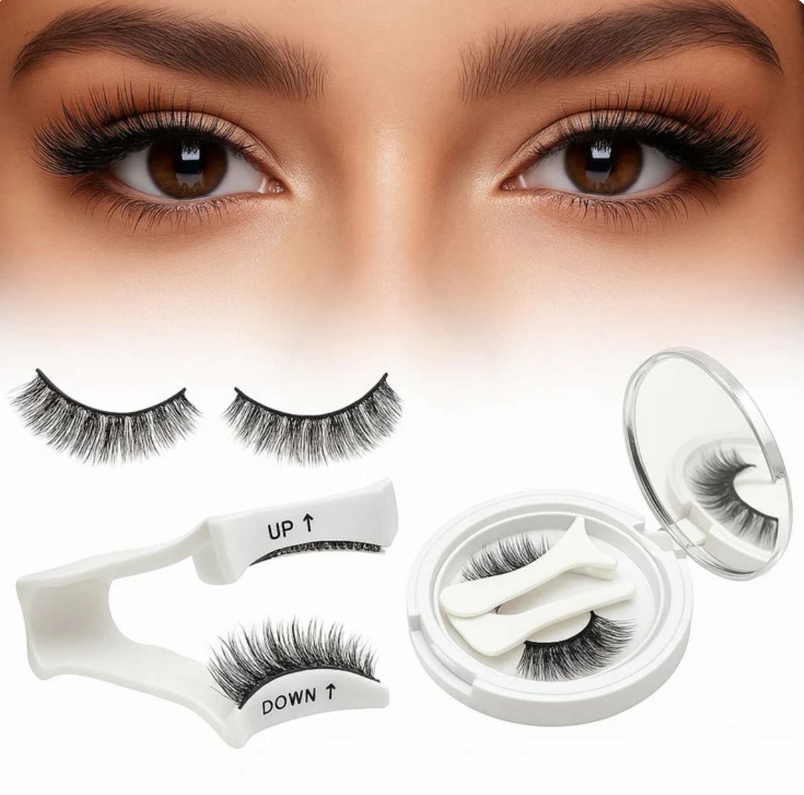 Cils magnétiques tendance réutilisables & sans colle ( livraison gratuite )
